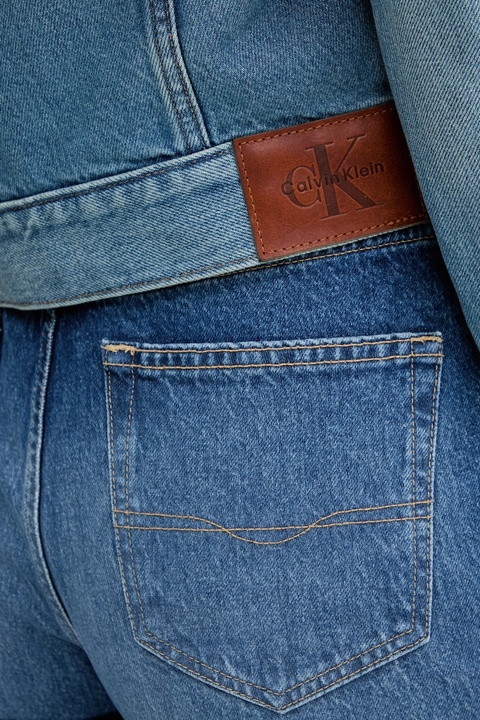 Calvin Klein Jeans kurtka jeansowa kolor niebieski przejściowa LV047B075G - zdjęcie produktu nr 2