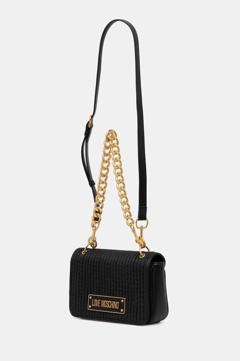 Love Moschino torebka skórzana kolor czarny JC4358PP0L - zdjęcie produktu nr 1