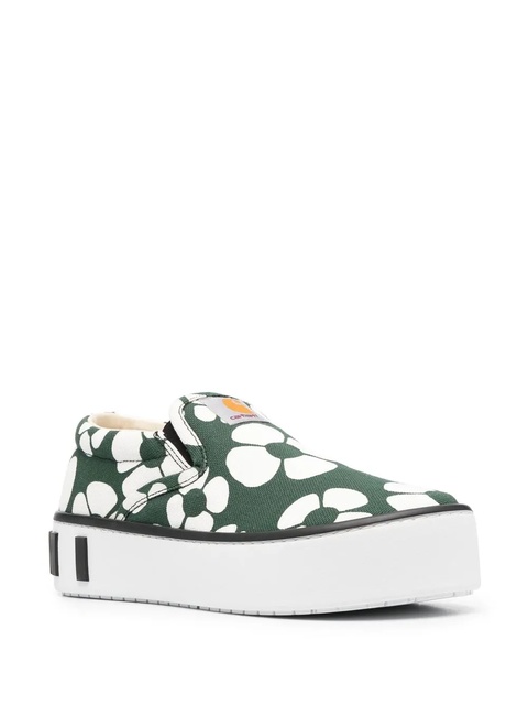 Marni floral-print sneakers - Green - zdjęcie produktu nr 2