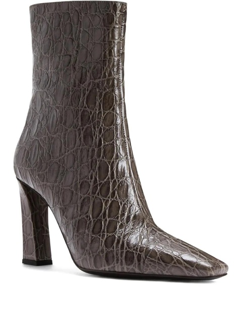 Giuseppe Zanotti 90mm Janiee crocodile-effect ankle boots - Grey - zdjęcie produktu nr 1