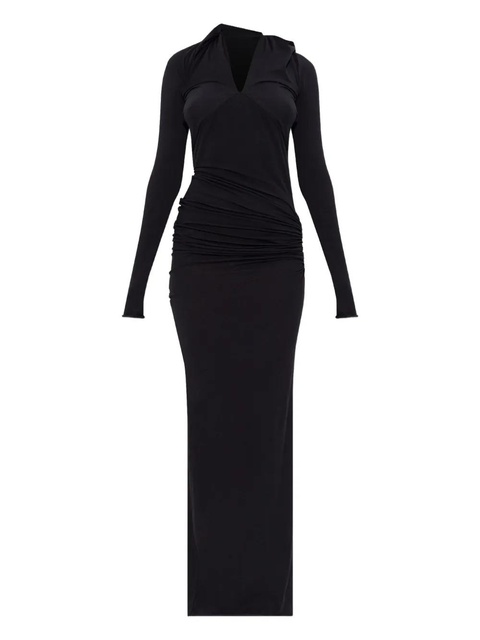 ENTIRE STUDIOS draped cowl-neck maxi dress - Black - zdjęcie produktu nr 1