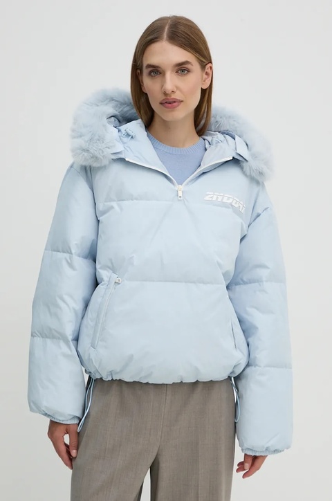 2NDDAY kurtka Logan damska kolor niebieski zimowa oversize 2245112505 - zdjęcie produktu nr 1