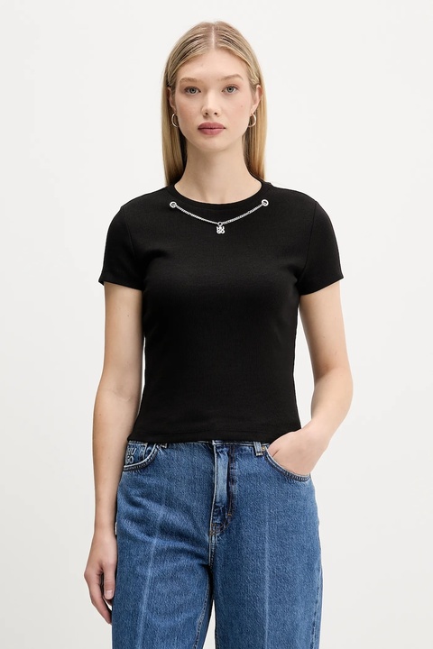 HUGO t-shirt damski kolor czarny 50549392 - zdjęcie produktu nr 1