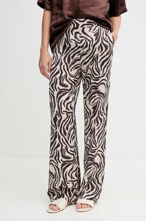 Joop! spodnie damskie kolor beżowy szerokie high waist 30042890 - zdjęcie produktu nr 1