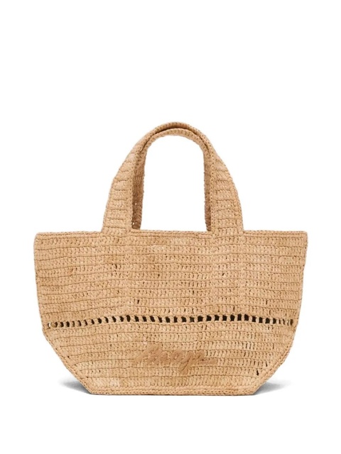 Maje raffia bow mini bag - Neutrals - zdjęcie produktu nr 1