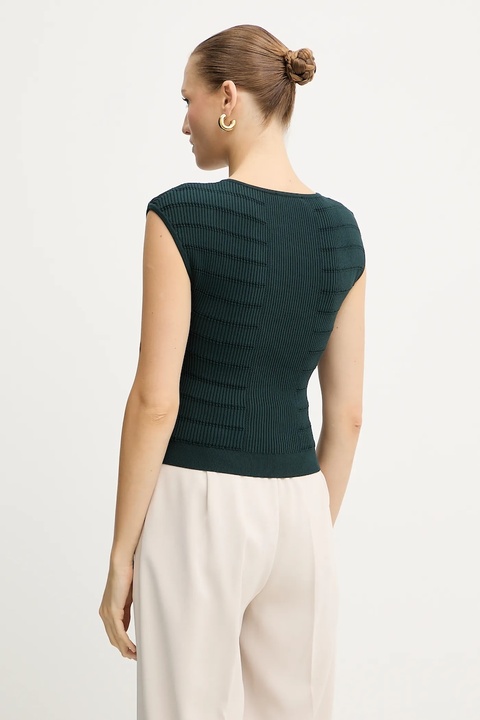 Guess top EVANGELINE damska kolor zielony gładka W5YR12 Z0130 - zdjęcie produktu nr 2
