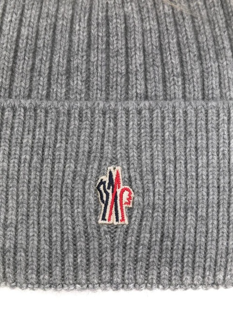 Moncler Grenoble pompom beanie hat - Grey - zdjęcie produktu nr 2