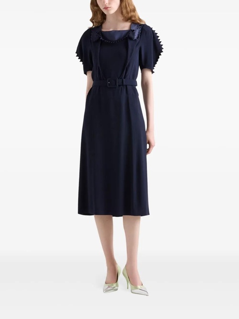 Prada satin-crepe dress - Blue - zdjęcie produktu nr 2