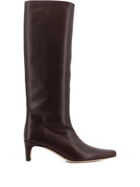 STAUD Wally pointed leather boots - Brown - zdjęcie produktu nr 1