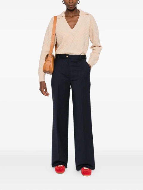 SANDRO textured V-neck sweater - Neutrals - zdjęcie produktu nr 1