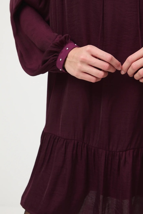 Medicine sukienka kolor bordowy mini oversize - zdjęcie produktu nr 2