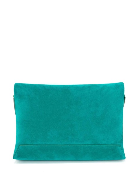 Victoria Beckham Chain Pouch suede shoulder bag - Green - zdjęcie produktu nr 1
