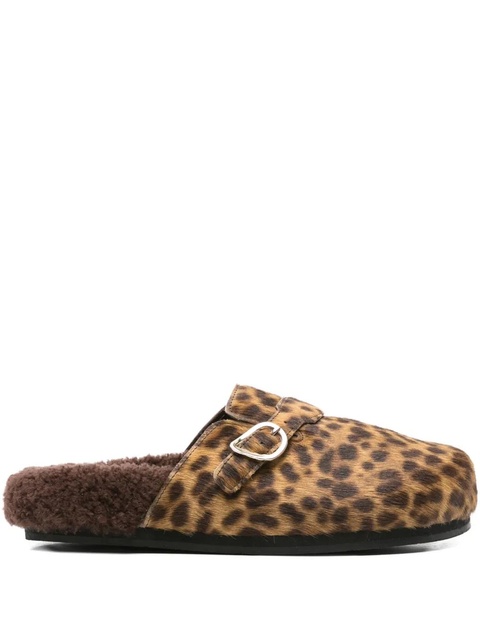Ancient Greek Sandals Vasilitsa leopard-print mules - Brown - zdjęcie produktu nr 2