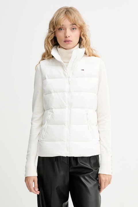 Tommy Jeans bezrękawnik puchowy kolor biały zimowy DW0DW21622 - zdjęcie produktu nr 1