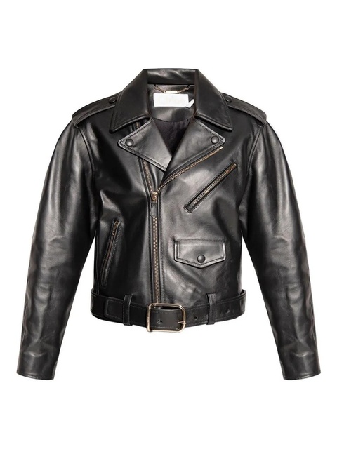 Chloé leather biker jacket - Black - zdjęcie produktu nr 1