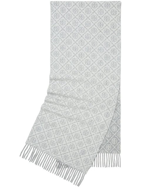 Tory Burch T Monogram scarf - Grey - zdjęcie produktu nr 1