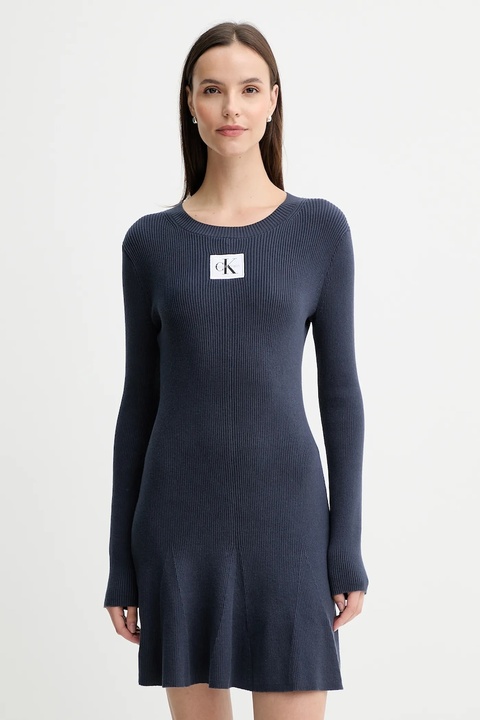 Calvin Klein Jeans sukienka kolor granatowy mini rozkloszowana LV047D307G - zdjęcie produktu nr 1