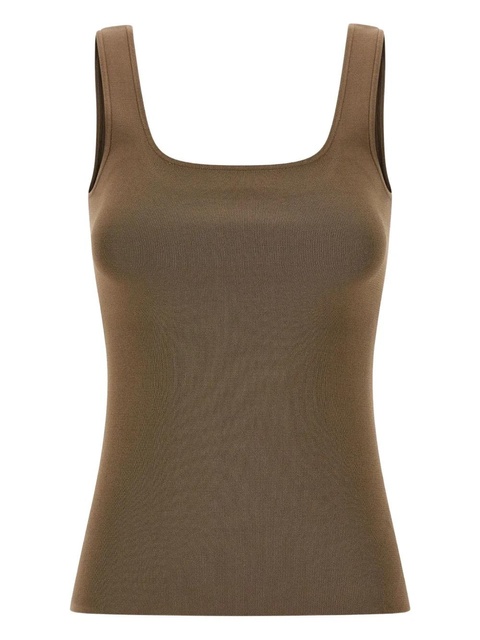 ENTIRE STUDIOS square-neck knit top - Brown - zdjęcie produktu nr 1