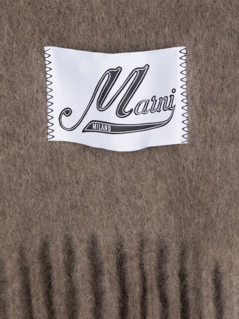 Marni striped brushed scarf - Neutrals - zdjęcie produktu nr 2