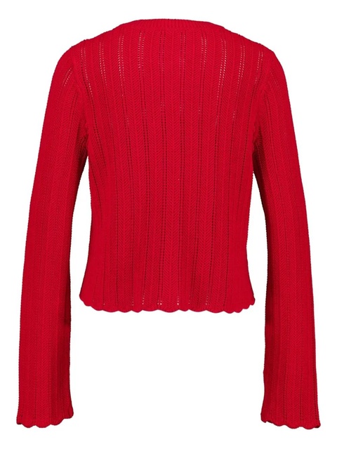 Altuzarra Mariette buttoned open-knit cardigan - Red - zdjęcie produktu nr 2