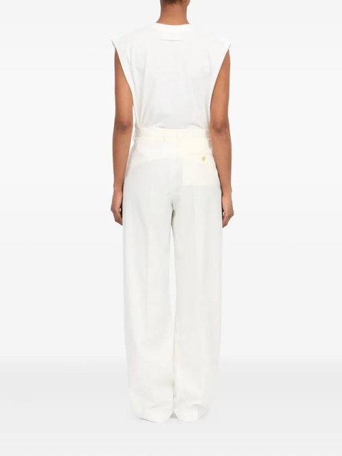 MM6 Maison Margiela pleated tailored trousers - White - zdjęcie produktu nr 2