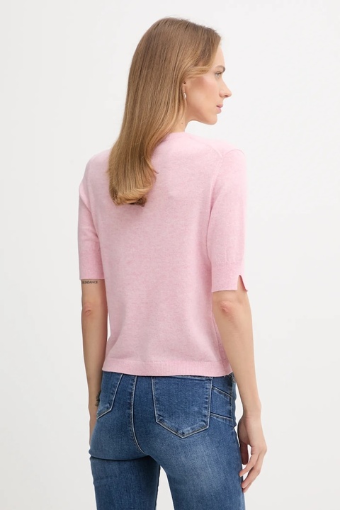 United Colors of Benetton sweter damski kolor różowy lekki 1002D10D2 - zdjęcie produktu nr 1