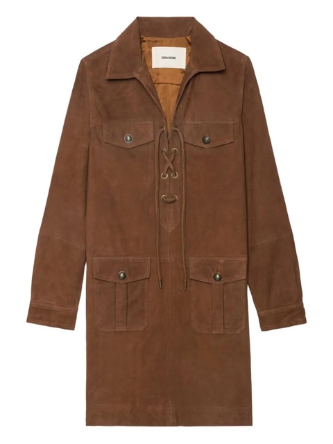 Zadig&Voltaire Remacha lace-up mini dress - Brown - zdjęcie produktu nr 1