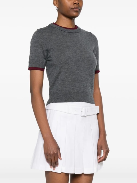 SANDRO contrasting-trim t-shirt - Grey - zdjęcie produktu nr 2