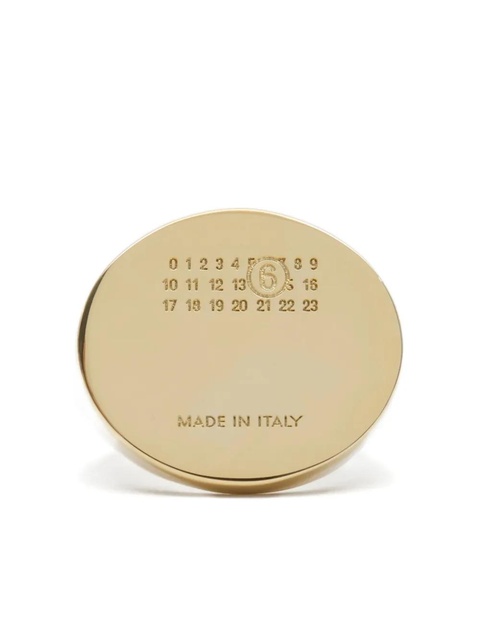 MM6 Maison Margiela oval-plaque ring - Gold - zdjęcie produktu nr 1
