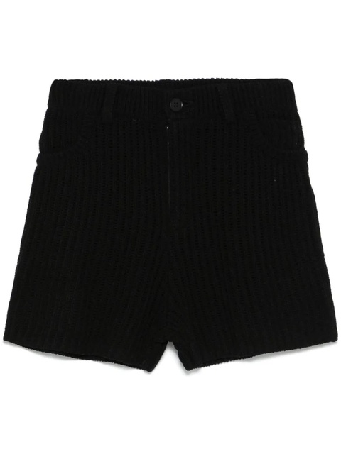 Aya Muse ribbed-knit shorts - Black - zdjęcie produktu nr 1