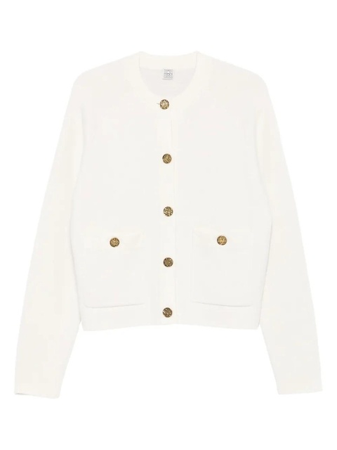 TOTEME patch-pocket buttoned cardigan - White - zdjęcie produktu nr 1