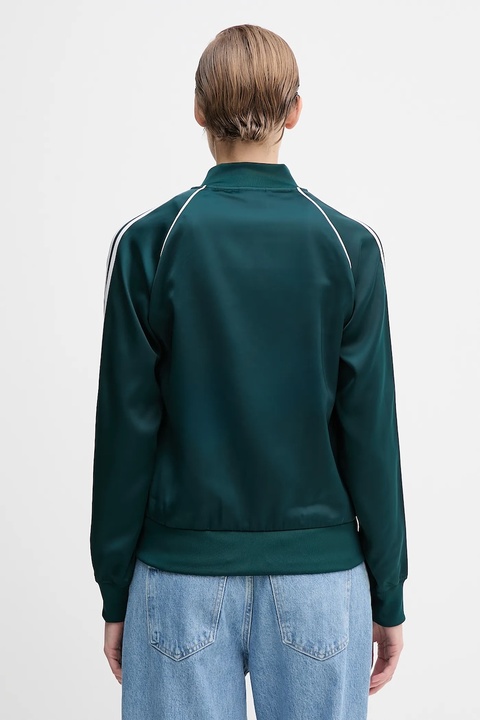 adidas Originals bluza Sst Satin Tt damska kolor zielony z aplikacją JZ6732 - zdjęcie produktu nr 2
