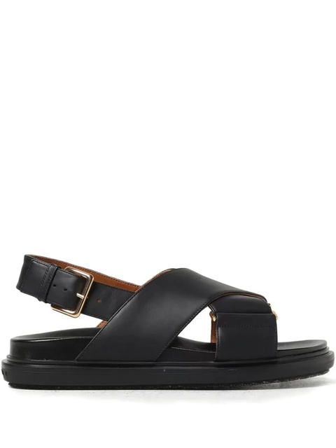 Marni Fussbett crisscross buckled flat sandals - Black - zdjęcie produktu nr 1