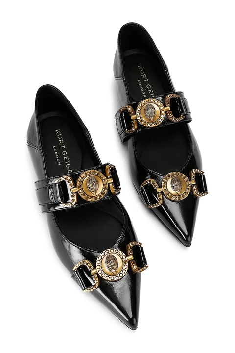 Kurt Geiger London baleriny skórzane Mansion Point Slip On kolor czarny 4986600309 - zdjęcie produktu nr 2