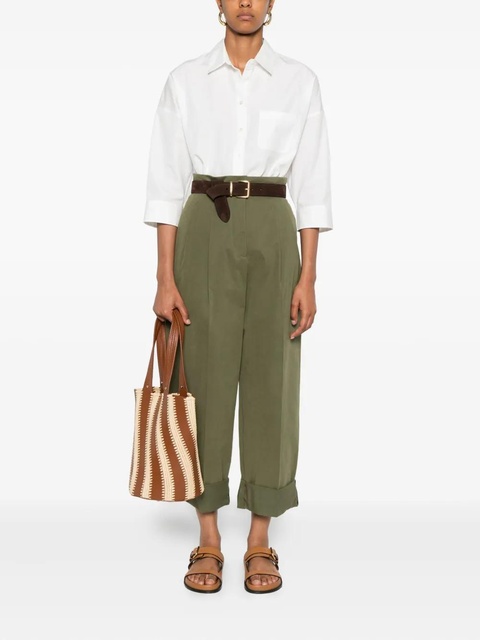 Weekend Max Mara pleated trousers - Green - zdjęcie produktu nr 1