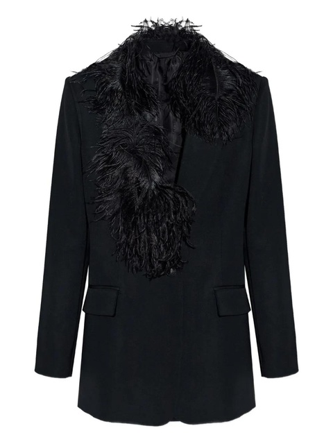 The Attico feather trim jacket - Black - zdjęcie produktu nr 1