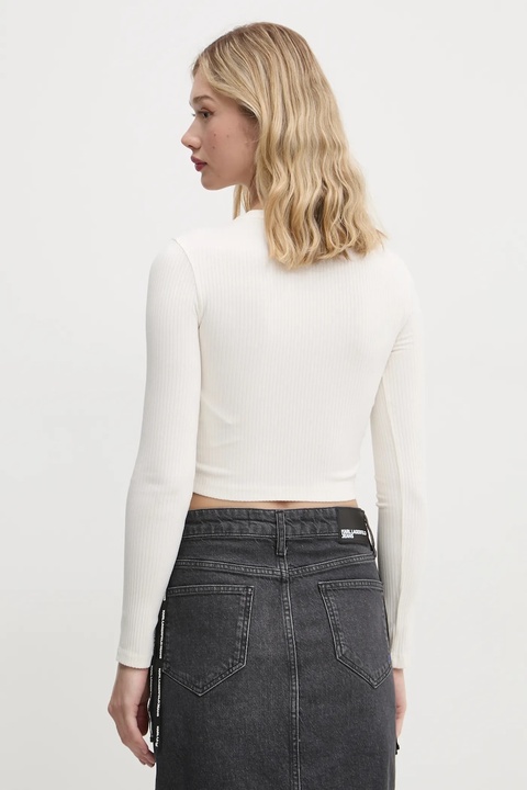 Karl Lagerfeld Jeans longsleeve damski kolor beżowy A1W17037 - zdjęcie produktu nr 2