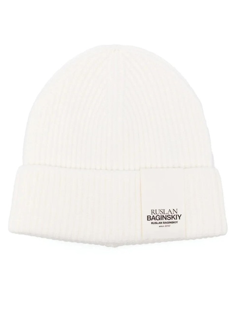 Ruslan Baginskiy ribbed-knit beanie - White - zdjęcie produktu nr 1