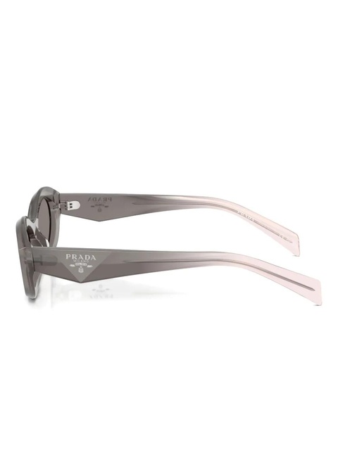 Prada Eyewear Symbole oval-frame sunglasses - Grey - zdjęcie produktu nr 1