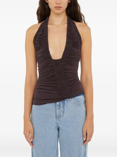 Christopher Esber Orion ruched top - Brown - zdjęcie produktu nr 1