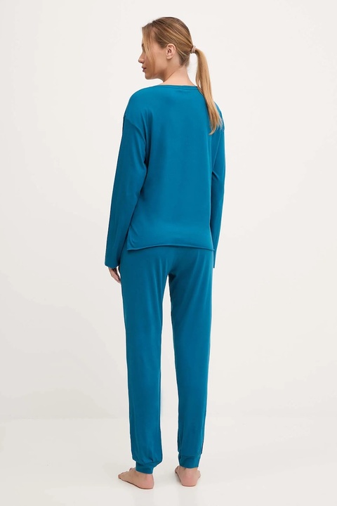 United Colors of Benetton piżama bawełniana damska kolor niebieski 35VB3P048 - zdjęcie produktu nr 1