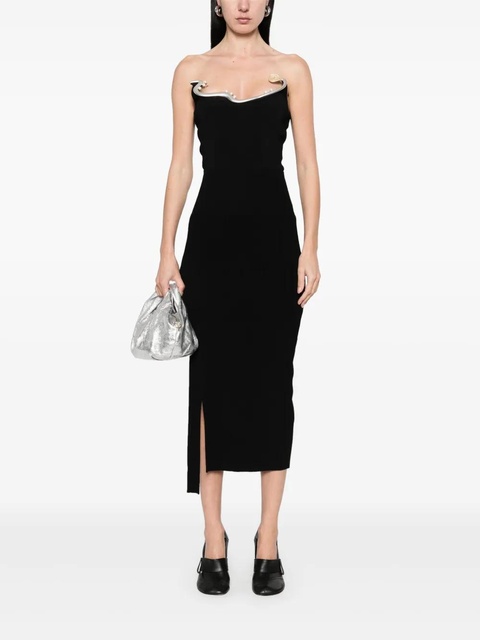 Victoria Beckham ribbed midi skirt - Black - zdjęcie produktu nr 1