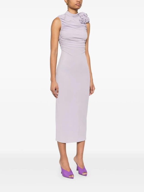Magda Butrym mock-neck ruched midi dress - Purple - zdjęcie produktu nr 2
