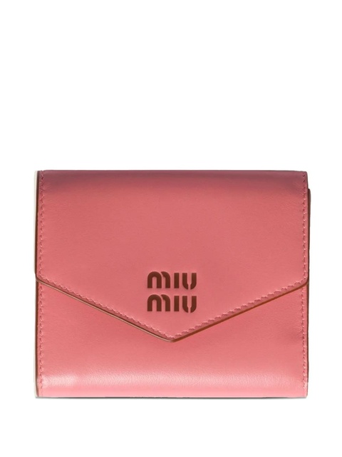 Miu Miu logo leather wallet - Pink - zdjęcie produktu nr 1