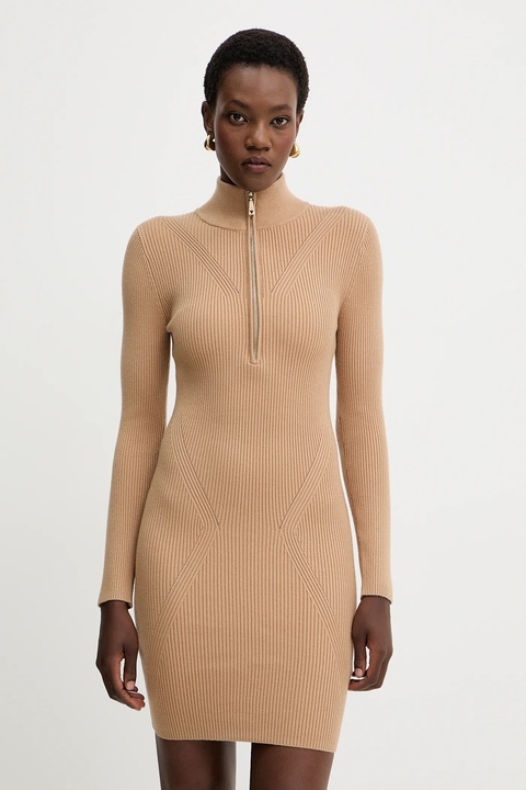 Guess sukienka HARLEY kolor beżowy mini dopasowana W5BK45 Z0572 - zdjęcie produktu nr 1