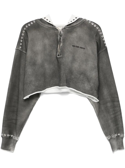 Golden Goose cropped hoodie - Grey - zdjęcie produktu nr 1