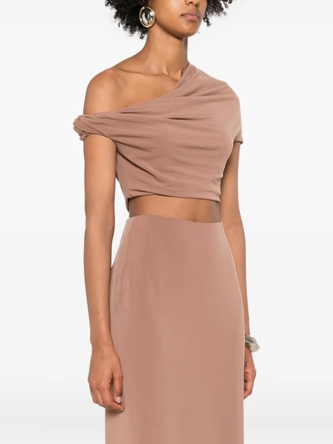 Paris Georgia Ida draped short-sleeve top - Neutrals - zdjęcie produktu nr 2