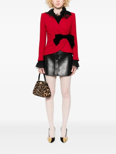 Valentino Garavani bow-detail wrap jacket - Red - zdjęcie produktu nr 2