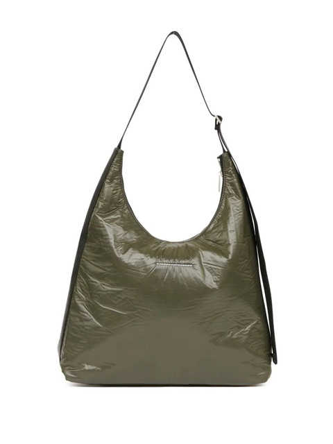 MM6 Maison Margiela large padded lightweight numbers patch shoulder bag - Green - zdjęcie produktu nr 2