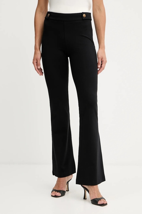 Guess spodnie MAELICE damskie kolor czarny dzwony high waist W5YB0I KCMU2 - zdjęcie produktu nr 1